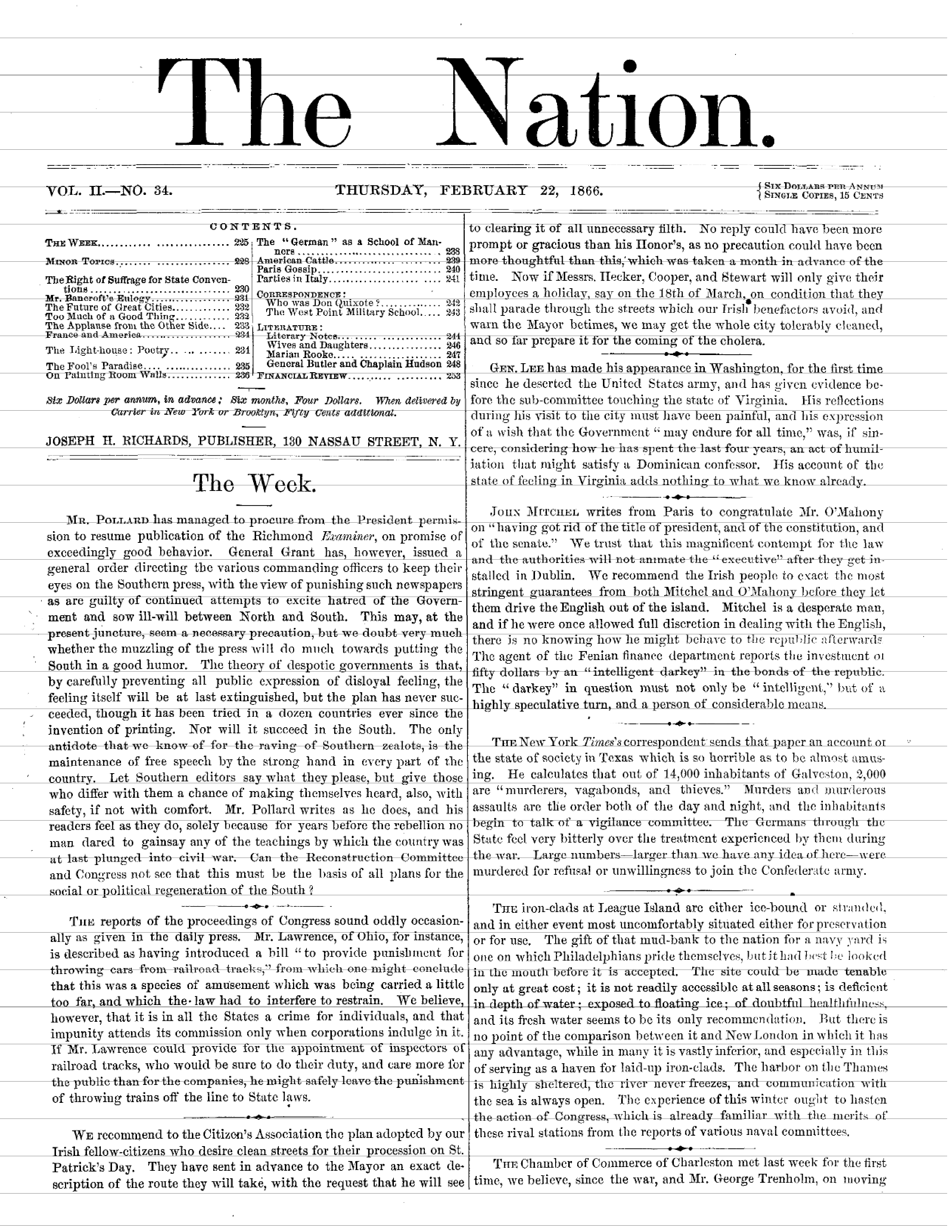 Image result for "the nation" 1866